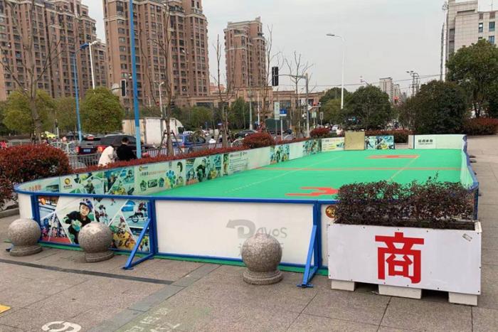 武汉旱地冰球围挡 塑料hdpe聚乙烯挡板围栏